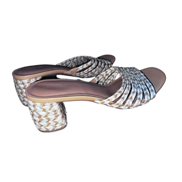 Universal Thread Espadrilla Slip On Sandals 2.75" Block Heel Sz 8 Womens Beige W - Picture 4 of 10